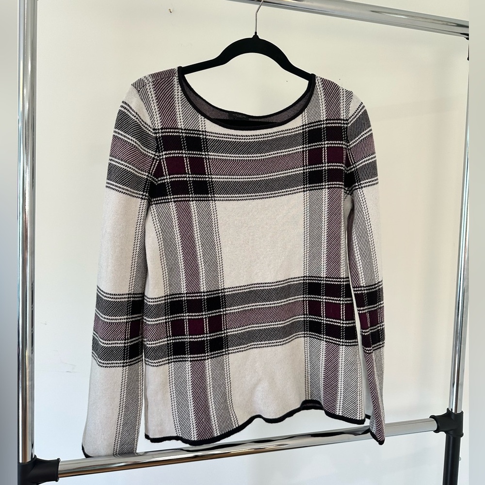 Ann Taylor Factory Plaid Sweater - Size M